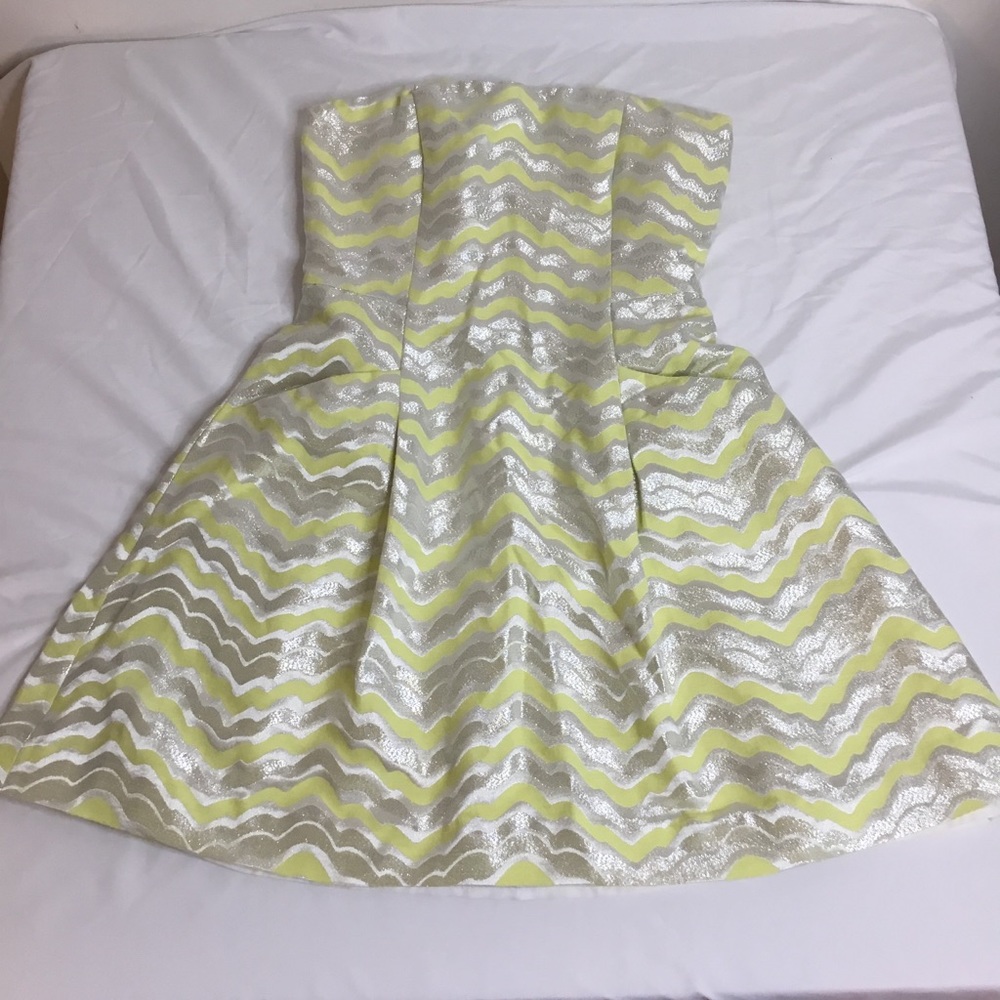 Lily Pulitzer Metallic Dress Sz 2 053